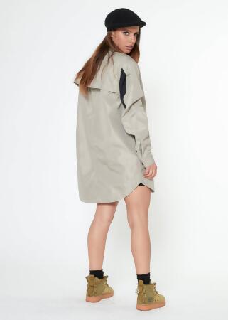 Konus Unisex Contrast Panel Long Shirt Jacket alternate image