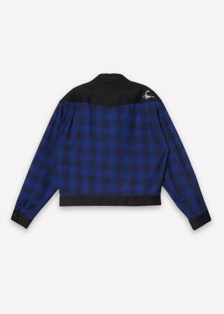 Men's Plaid Shirt Jacket in Blue alternate image