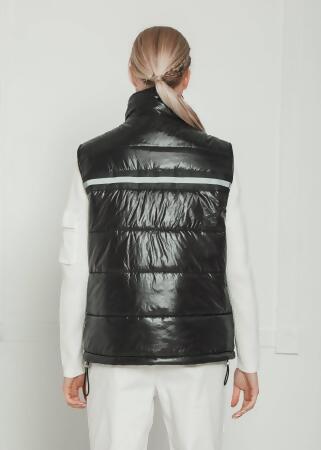 Men's Zip-Up Puffer Vest In Black alternate image