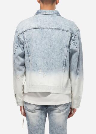 Konus Men's Denim Trucker Jacket with Ombre Bleaching alternate image