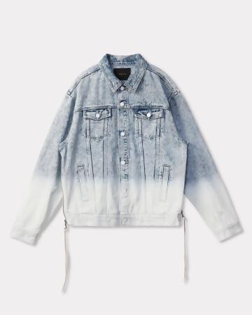 Konus Men's Denim Trucker Jacket with Ombre Bleaching alternate image