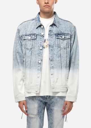 Konus Men's Denim Trucker Jacket with Ombre Bleaching alternate image