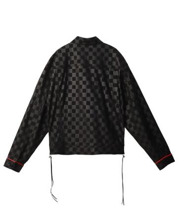Konus Men's Black Checkered Trucker Jacket alternate image