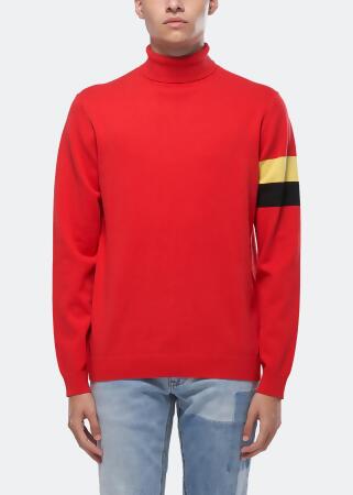 Konus Men's Fully Fashioned Turtle Neck Sweater in Red alternate image