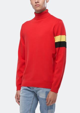Konus Men's Fully Fashioned Turtle Neck Sweater in Red alternate image