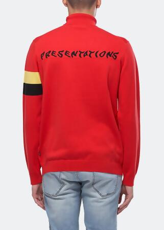 Konus Men's Fully Fashioned Turtle Neck Sweater in Red alternate image