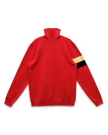 Konus Men's Fully Fashioned Turtle Neck Sweater in Red alternate image