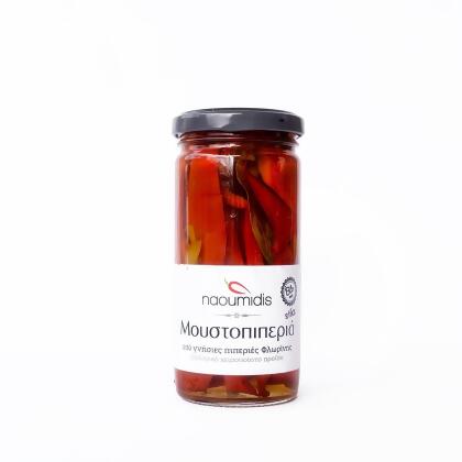 Red Pepper Sticks in Must (Moustopiperia) – Organic, Sweet & Tangy (9.2 oz / 260g) 