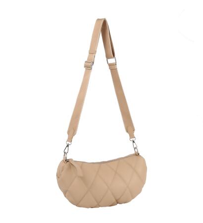 Quilted half moon crossbody 