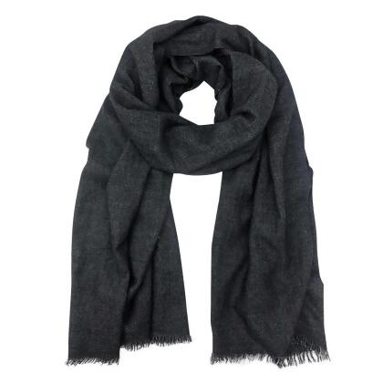 Black Handloom Cashmere Scarf 