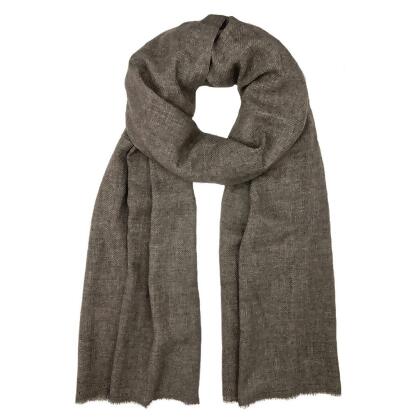 Espresso Handloom Cashmere Scarf 