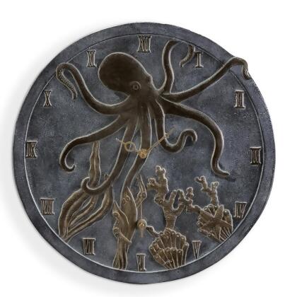 SPI Home Octopus Wall Mounted Garden Clock and Thermometer 16.0