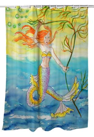 Betsy Drake Betsy's Mermaid Shower Curtain 