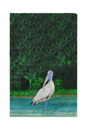 Betsy Drake Wood Stork Kitchen Towel 