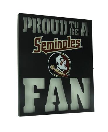 Proud To Be A Florida State Seminoles Fan LED Lighted Cutout Metal Wall Sign 