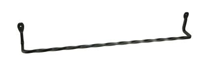 Hand Forged Wrought Iron Wall Mounted Towel Holder Primitive Decor 25 inch 