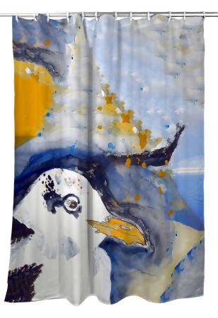 Betsy Drake Gull Portrait Right Shower Curtain 