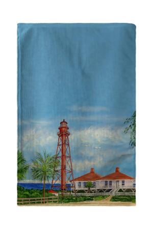 Betsy Drake Sanibel Lighthouse, FL Beach Towel 