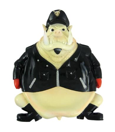 Funny Biker Hog Resin Soap Dish/Valet Change Holder Tray 7 Inches Long 