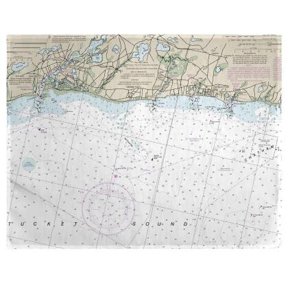 Betsy Drake Harwich Port, MA Nautical Map Place Mat Set of 4 