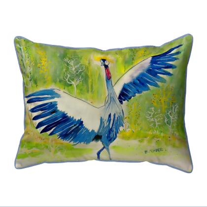 Betsy Drake Dancing Crane Small Indoor/Outdoor Pillow 11x14 