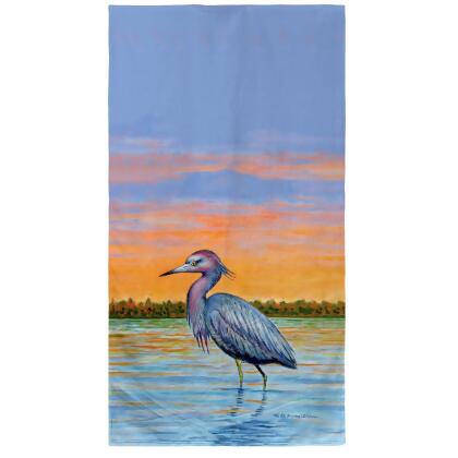 Betsy Drake Heron and Sunset Beach Towel 