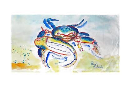 Betsy Drake Colorful Fiddler Crab Beach Towel 