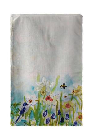 Betsy Drake Bird & Daffodils Beach Towel 