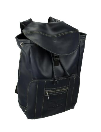 Michigan Wolverines Blue Embossed Leather Backpack 