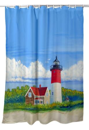 Betsy Drake Nauset Lighthouse, MA Shower Curtain 
