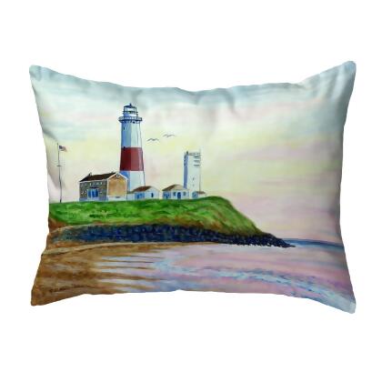 Betsy Drake Montauk Lighthouse Noncorded Pillow 16x20 
