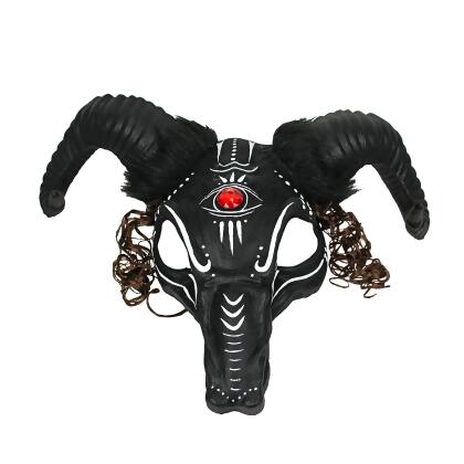 Voodoo Witch Doctor Goat Head Mask Halloween Costume Cosplay Masquerade Accessories 