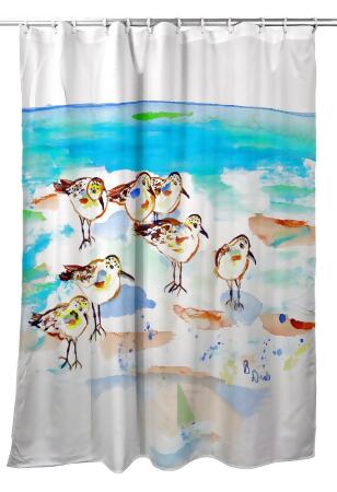 Betsy Drake Seven Sanderlings Shower Curtain 