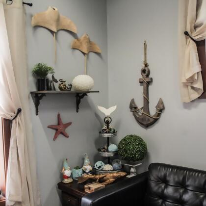 Large 24"x16" Ship Anchor & Rope Wall Hanging + Easy Hang Rope - Big Nautical Decor alternate image