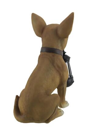 Little Light Keeper: Chihuahua Statue with LED Lantern - Outdoor Decor Figurine for Garden, Patio, and Yard Accent Lighting - Obedient Companion for a Warm Welcome alternate image