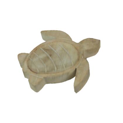 Hand Carved Wooden Sea Turtle Decorative Bowl 8 Inch alternate image