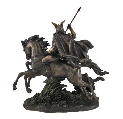 Bronzed Norse God Odin Riding Sleipner Statue alternate image