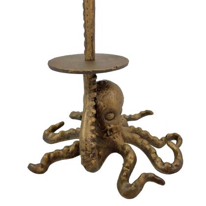 Bronze Cast Iron Octopus Paper Towel Holder - 17 Inches High - Whimsical Nautical Decor for Kitchen Countertops - Bringing Artistic Coastal Charm to Your Home alternate image
