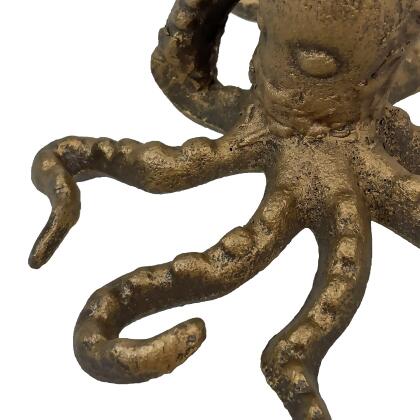 Bronze Cast Iron Octopus Paper Towel Holder - 17 Inches High - Whimsical Nautical Decor for Kitchen Countertops - Bringing Artistic Coastal Charm to Your Home alternate image