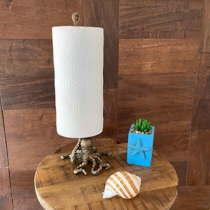 Bronze Cast Iron Octopus Paper Towel Holder - 17 Inches High - Whimsical Nautical Decor for Kitchen Countertops - Bringing Artistic Coastal Charm to Your Home alternate image