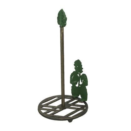 Green Cast Iron Monstera Leaf Design Countertop Paper Towel Holder - Easy Assembly - Adds Rustic Tropical Flair to Kitchen Counter Decor - 14 Inches High alternate image