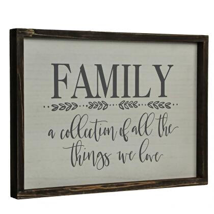 Rustic Family Quote Wooden Framed Plaque - "Family: A Collection of All the Things We Love" - Family Sentiments Wall Decor alternate image
