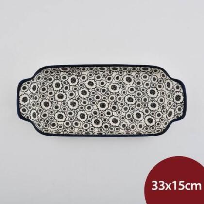 【波蘭陶2件8折】波蘭陶 日出花影系列 長方形托盤 33x15cm 波蘭手工製 長盤 陶瓷烤盤 - 單一規格 