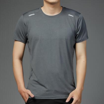 吸濕排汗、透氣、高彈力│CROSSFIT系列機能T-shirt-灰色-XL 