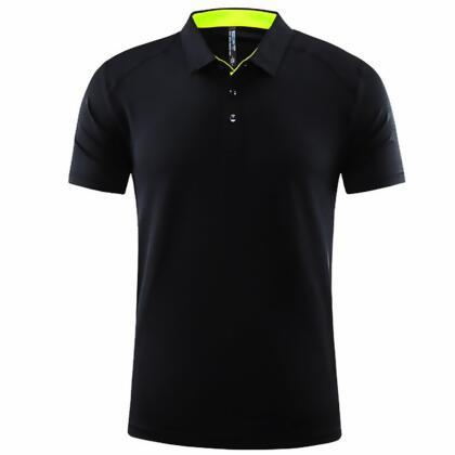 超機能POLO衫│吸濕排汗、透氣、高彈力-黑色-5XL 