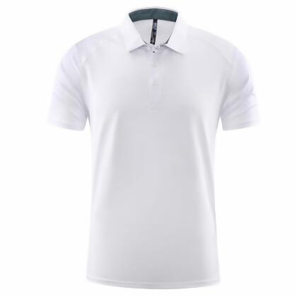 超機能POLO衫│吸濕排汗、透氣、高彈力-白色-5XL 