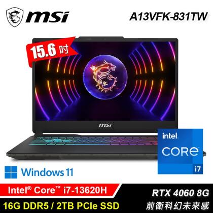 【MSI 微星】Cyborg 15 A13VFK-831TW 15.6吋 i7 RTX4060 電競筆電 