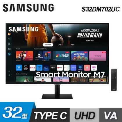 【Samsung 三星】S32DM702UC 32型 M7 智慧聯網螢幕 黑色【福利良品】 