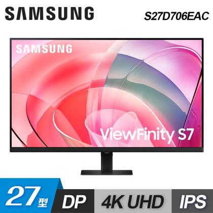 【Samsung 三星】S27D706EACS7 27型 UHD IPS 螢幕顯示器 S7【福利良品】 