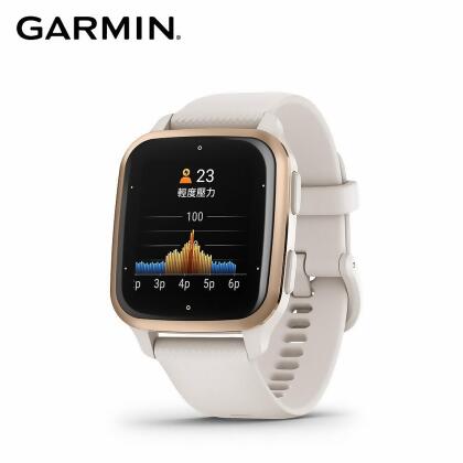 【GARMIN】VENU SQ 2 Music GPS智慧腕錶 - 象牙白 